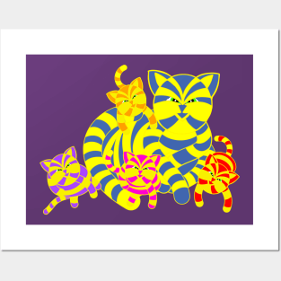 CAT FAMILY Posters and Art